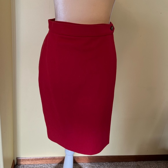 Laura ashley Wrap Skirt, 100% woo, Burnt Orange Size Small - Picture 3 of 12
